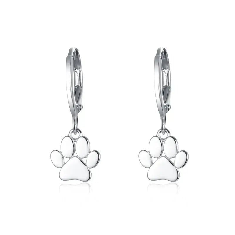 Sterling Silver Dancing Paw Earrings | Lever Back Drops | Mystic Soul - Mystic Soul Jewelry