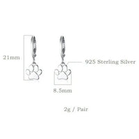 Sterling Silver Dancing Paw Earrings | Lever Back Drops | Mystic Soul - Mystic Soul Jewelry