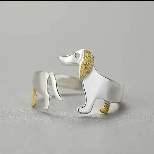 Sterling Silver Dog Ring | Adjustable Pet Jewelry | Rescue Support Collection - Mystic Soul Jewelry