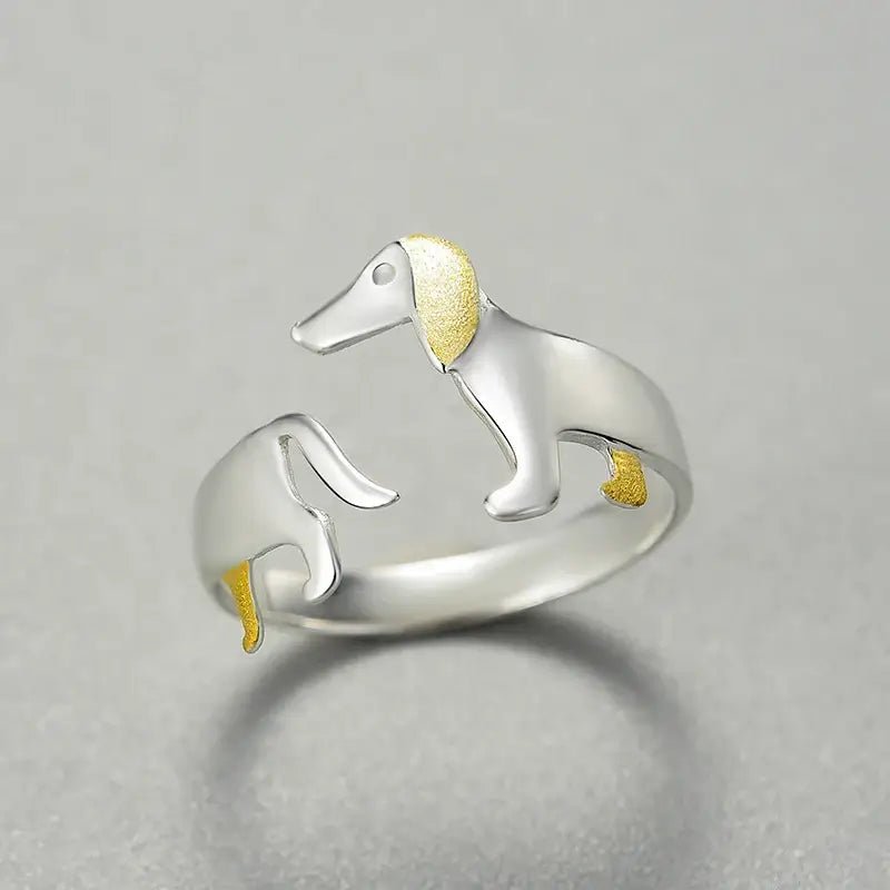 Sterling Silver Dog Ring | Adjustable Pet Jewelry | Rescue Support Collection - Mystic Soul Jewelry