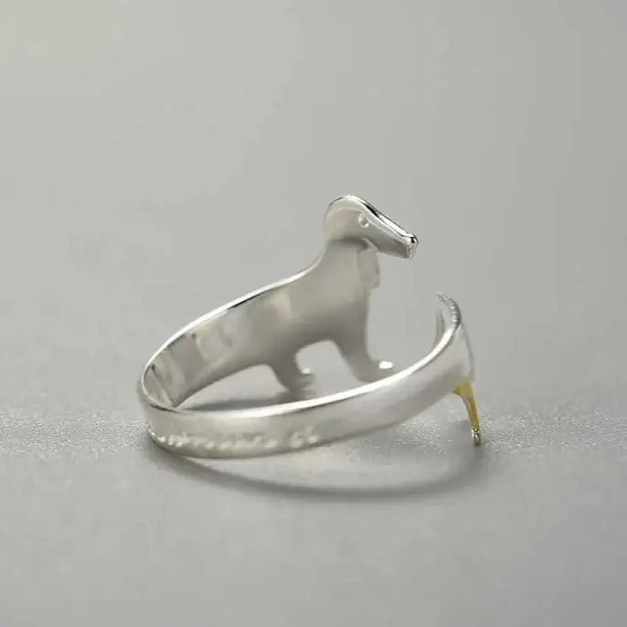 Sterling Silver Dog Ring | Adjustable Pet Jewelry | Rescue Support Collection - Mystic Soul Jewelry