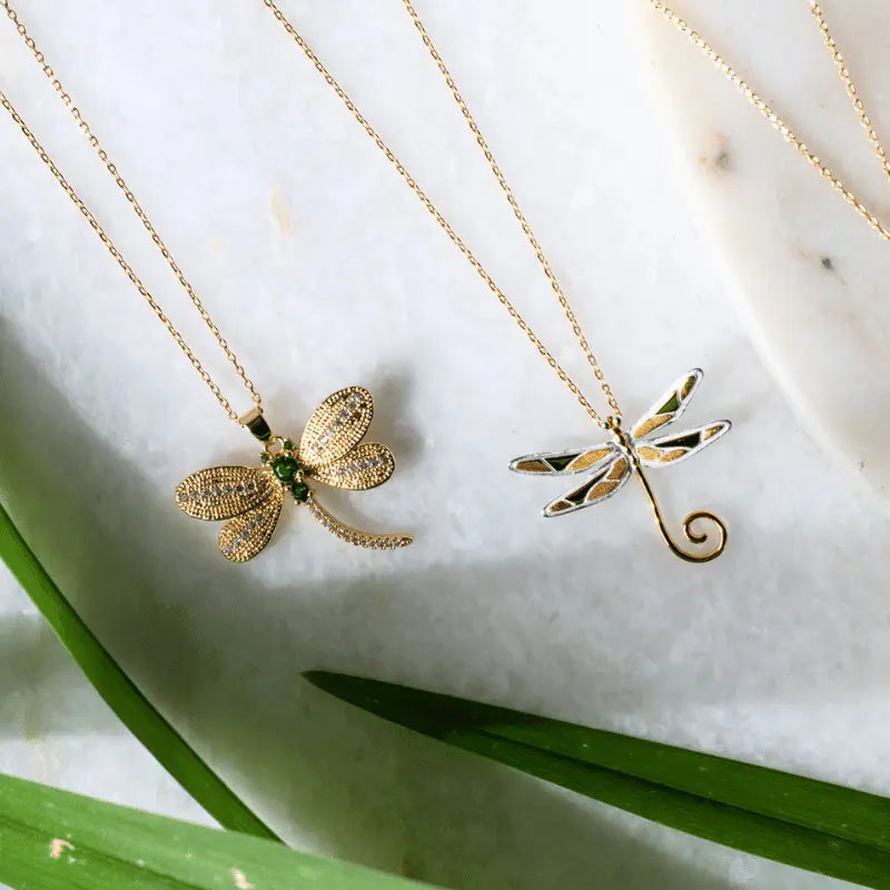 Sterling Silver Dragonfly Pendant Necklace for Spiritual Growth - Mystic Soul Jewelry