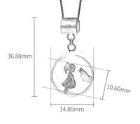 Sweet Dreams Sterling Silver Boy & Cat Necklace - 925 Silver Children's Pendant | Mystic Soul Jewelry - Mystic Soul Jewelry