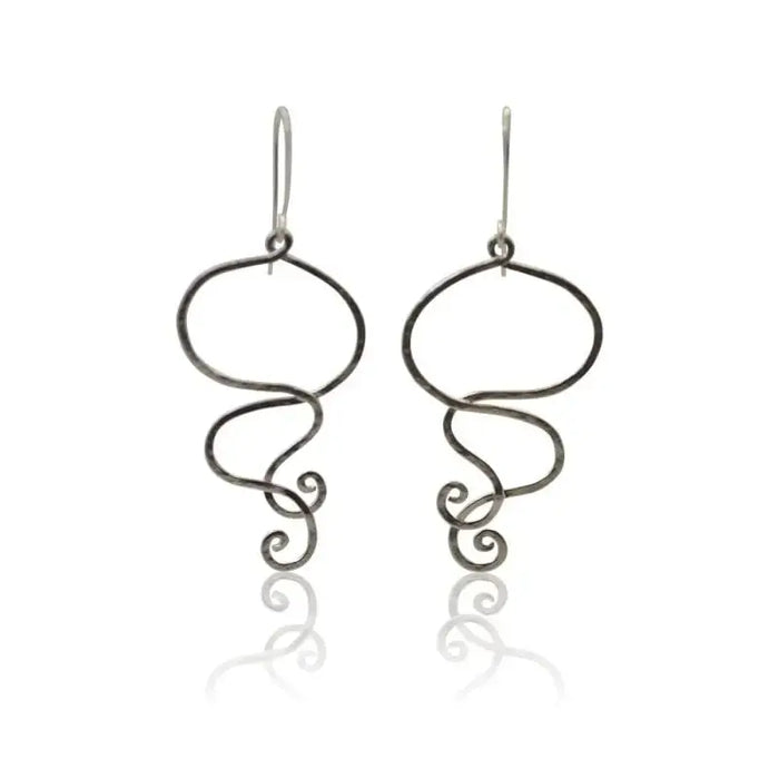 Swirls - Silver Earrings