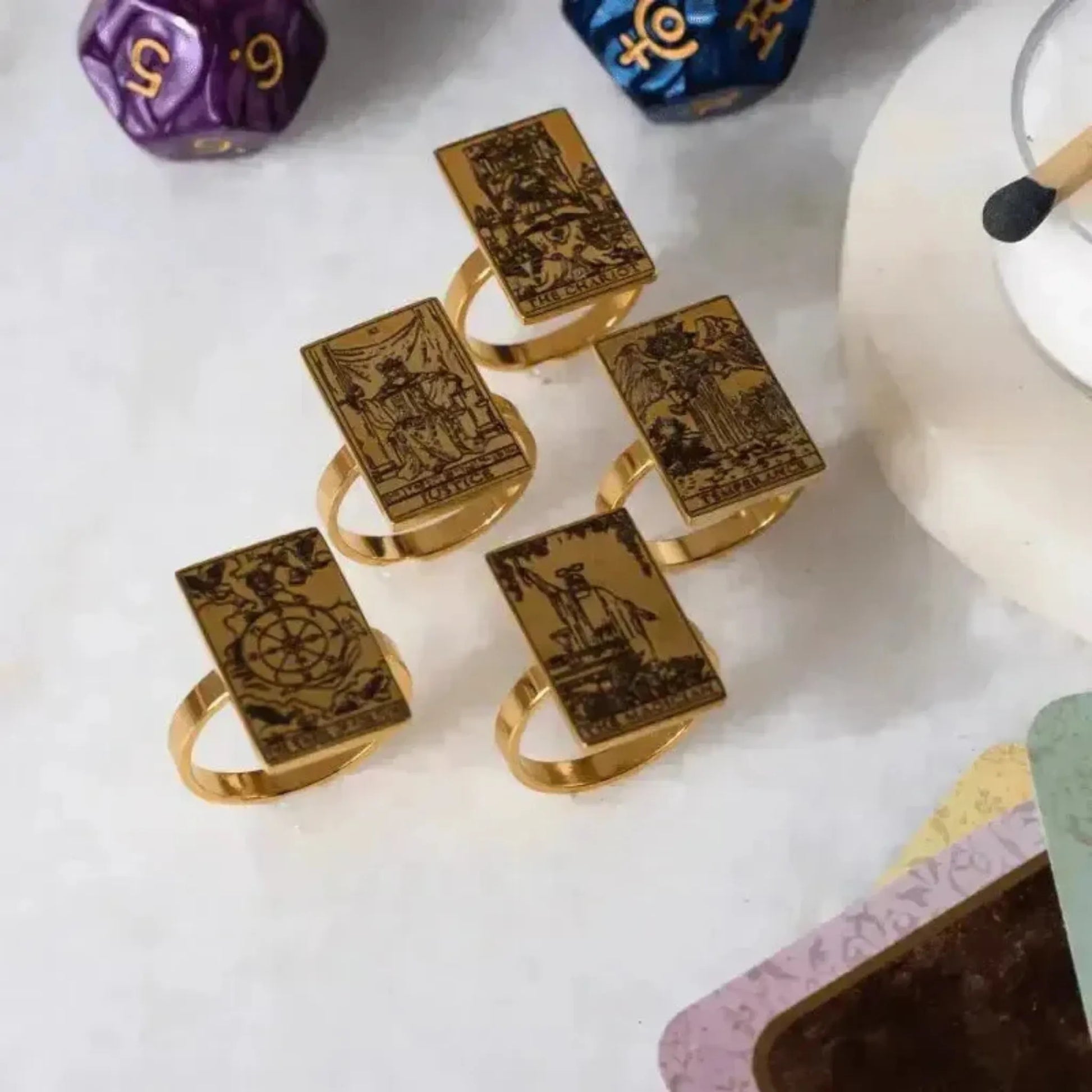 tarot card rings