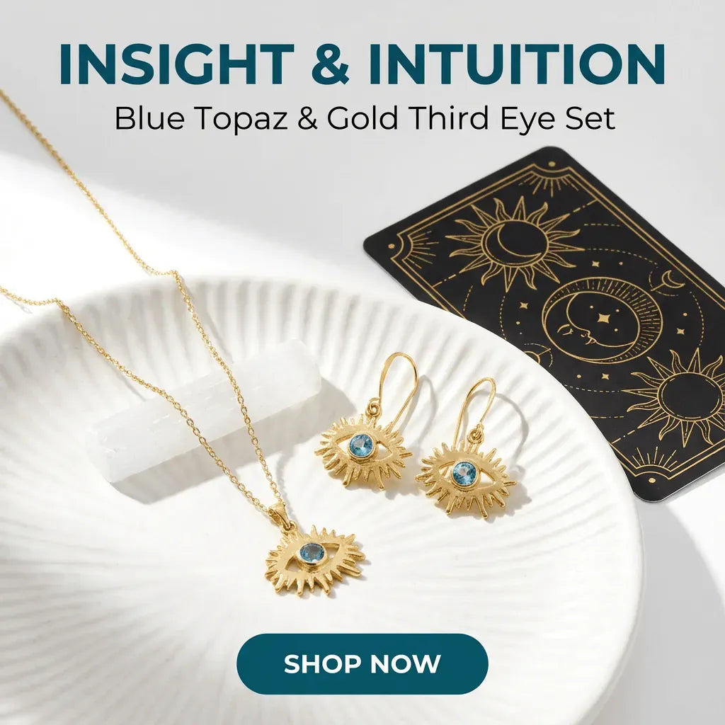 third eye necklace earrings