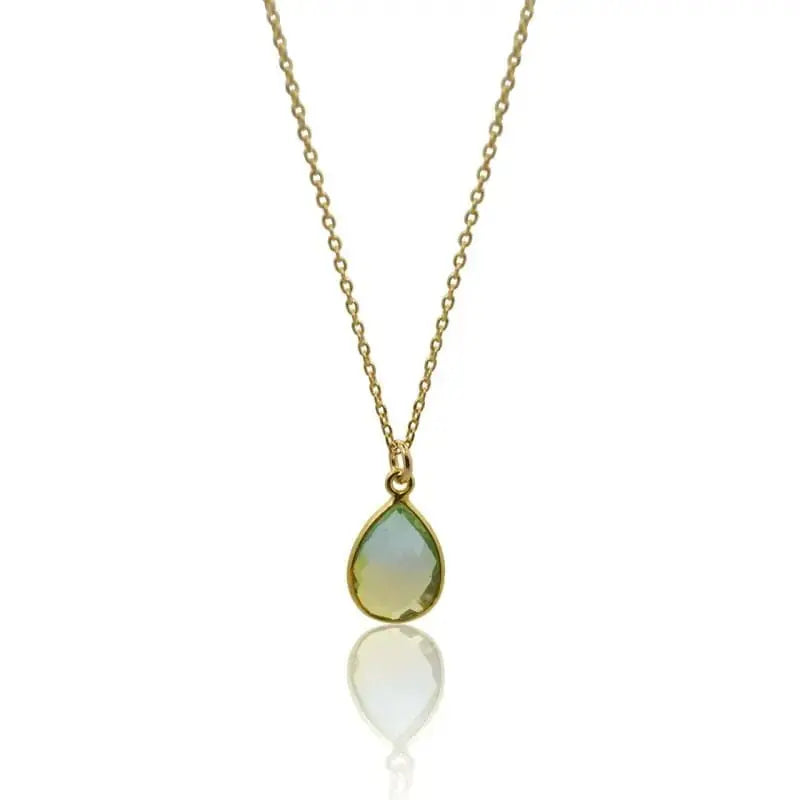 Tropical Aura Drop Necklace - Gold necklace
