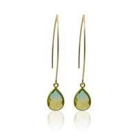 Tropical Aura Drop Long Gold Earrings - Mystic Soul Jewelry