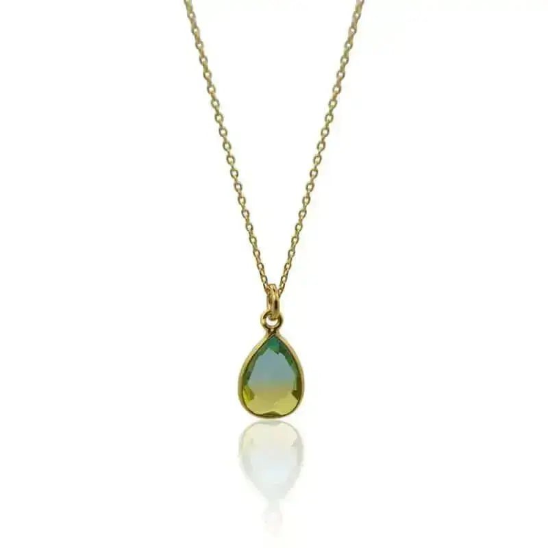 Tropical Aura Drop MINI Gold Necklace - Mystic Soul Jewelry