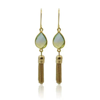 Tropical Earrings - Aura Gold Tassels - Mystic Soul Jewelry