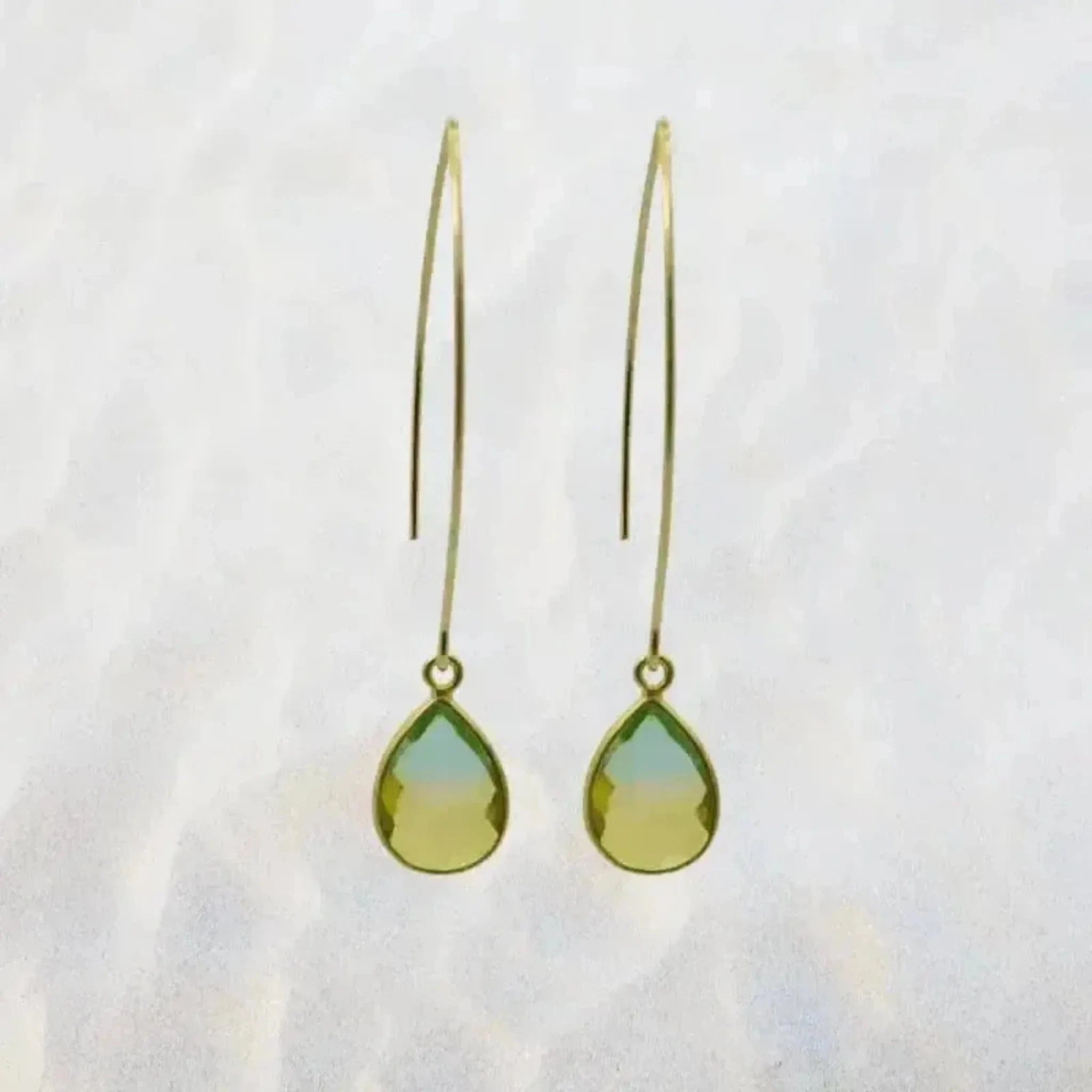 tropical aura green earrings