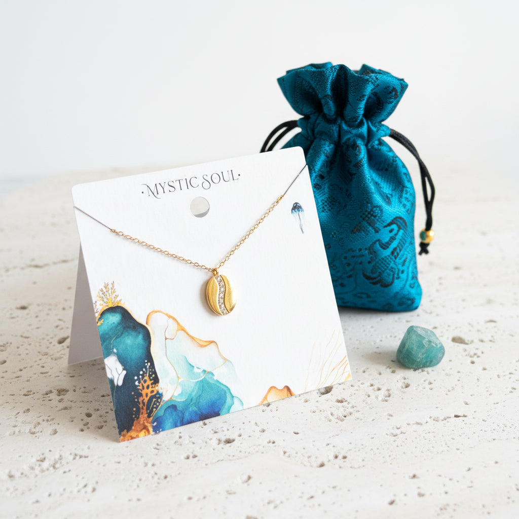 Winding Path Mini Medallion Necklace | Pave CZ | Waterproof Gold Stainless Steel