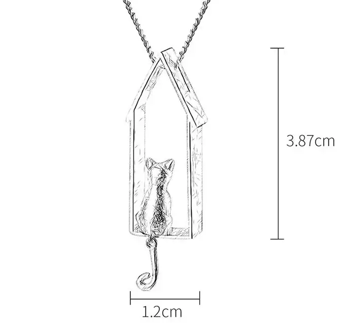 Window Cat Moving Pendant | Sterling Silver Luxe Collection - Mystic Soul Jewelry