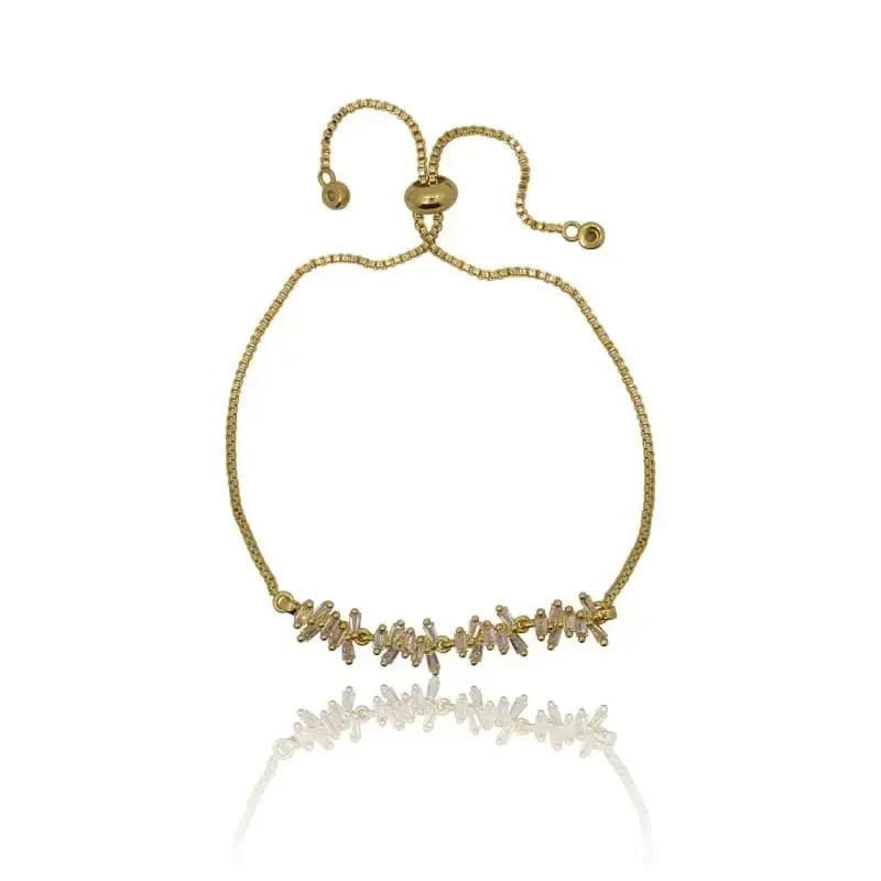 Zig Zag Adjustable Gold Bracelet necklace