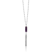 Amethyst Tassel Necklace - Hydro - Quartz - Mystic Soul Jewelry