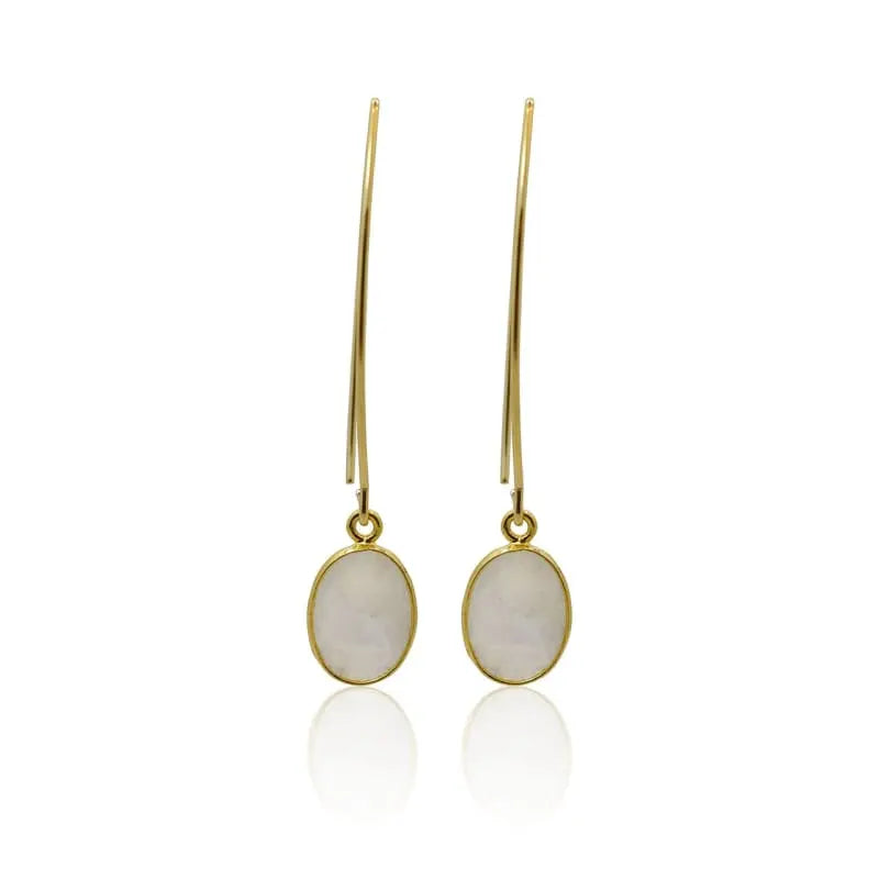 Moonstone Drop Earrings Earrings